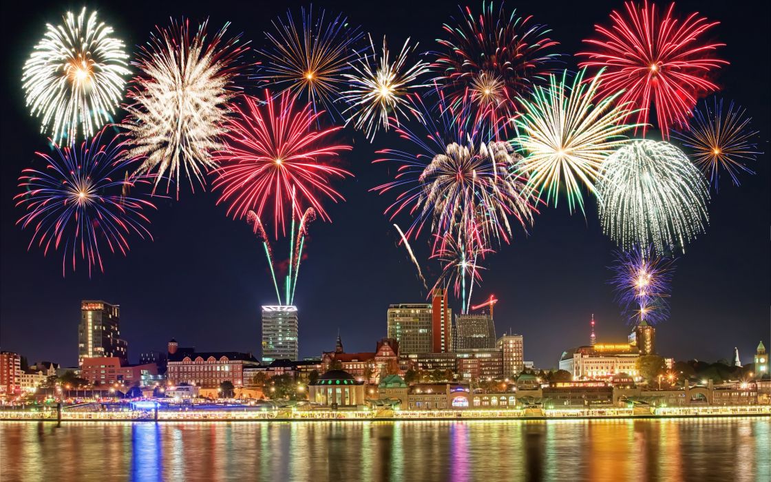 Happy New Year Fireworks Wallpaper