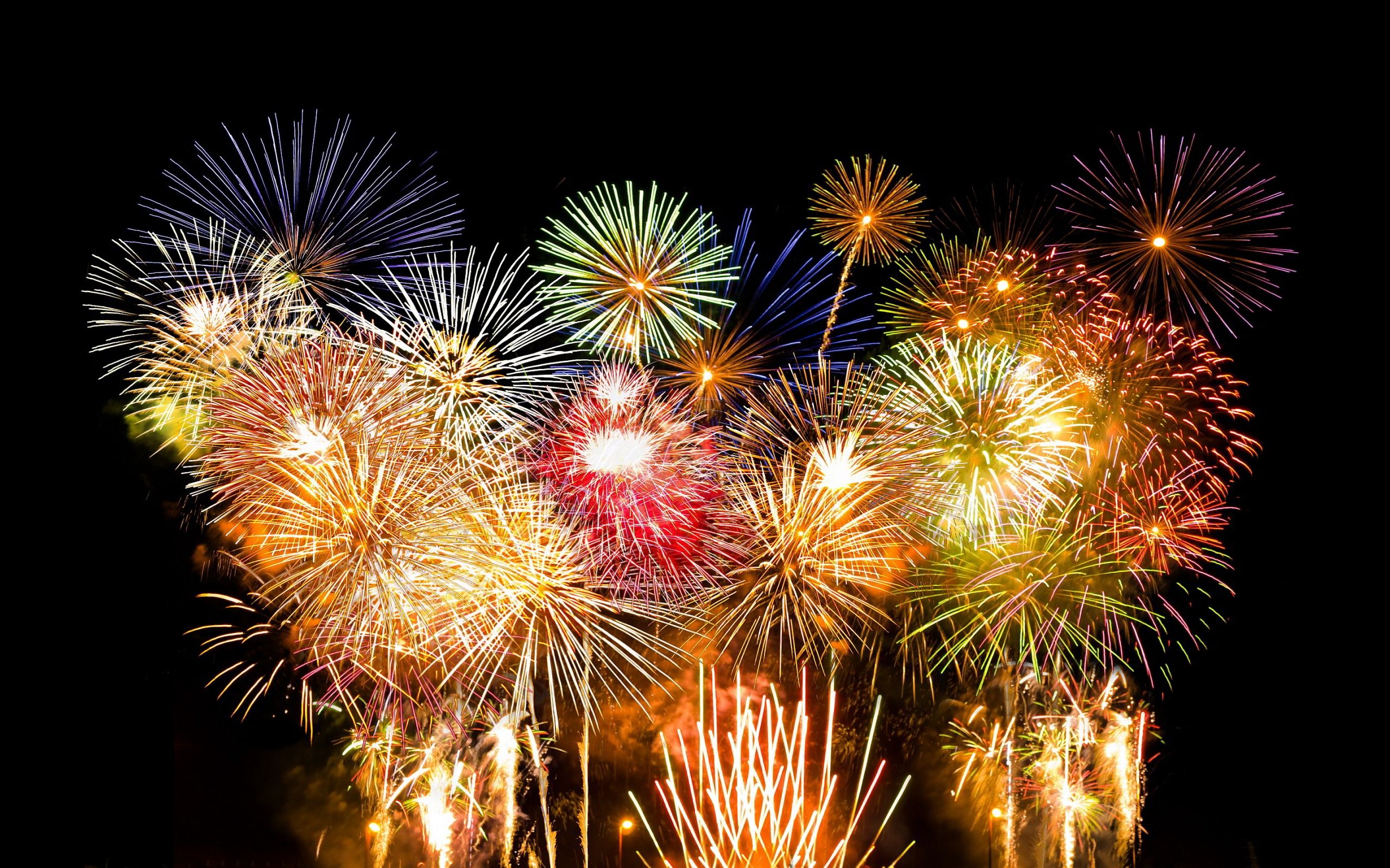 Happy New Year Fireworks Wallpaper
