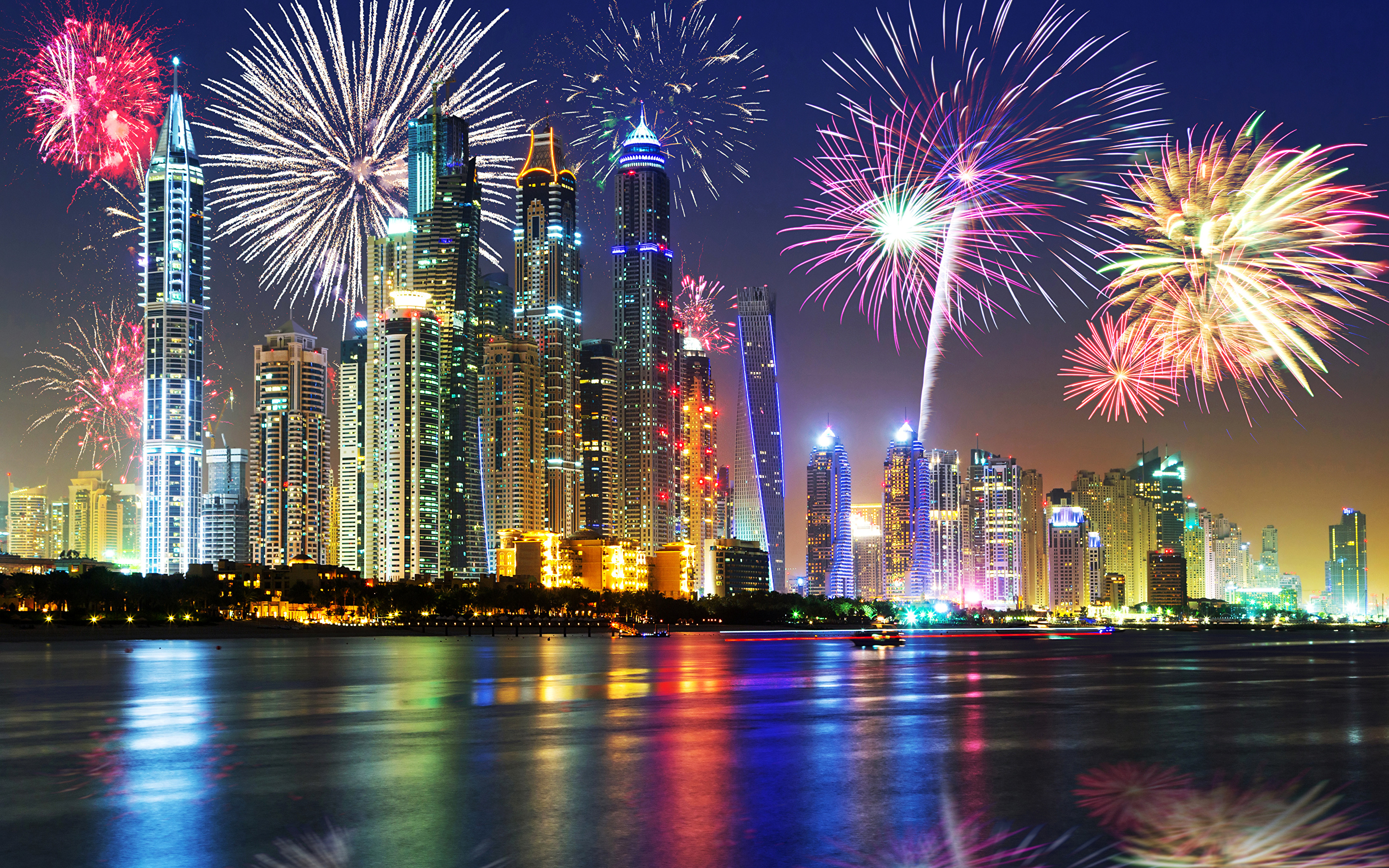 Happy New Year Fireworks Wallpaper