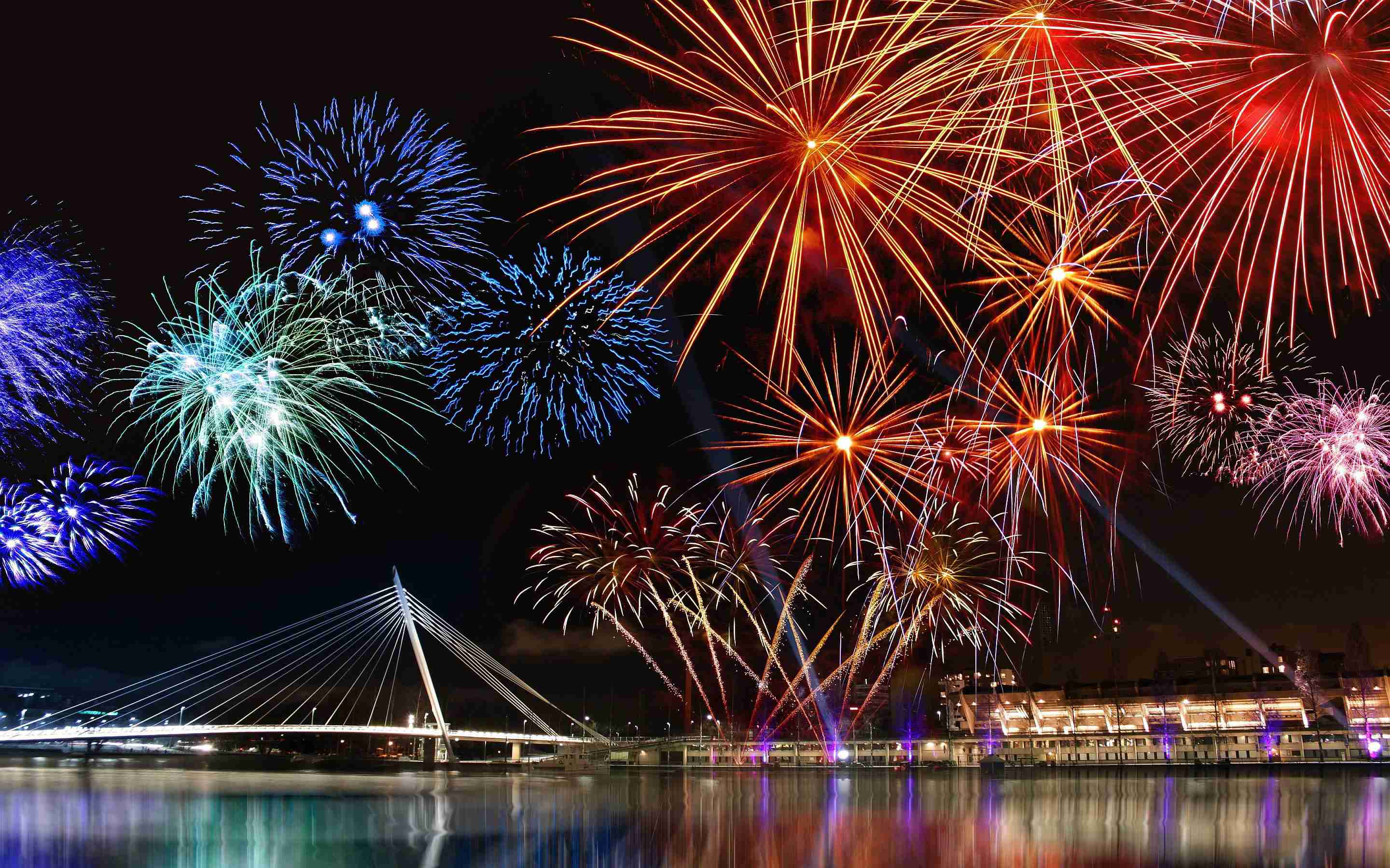 Happy New Year Fireworks Wallpaper