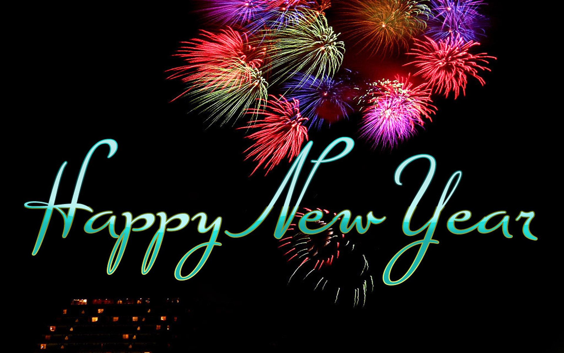 Happy New Year Fireworks Wallpaper