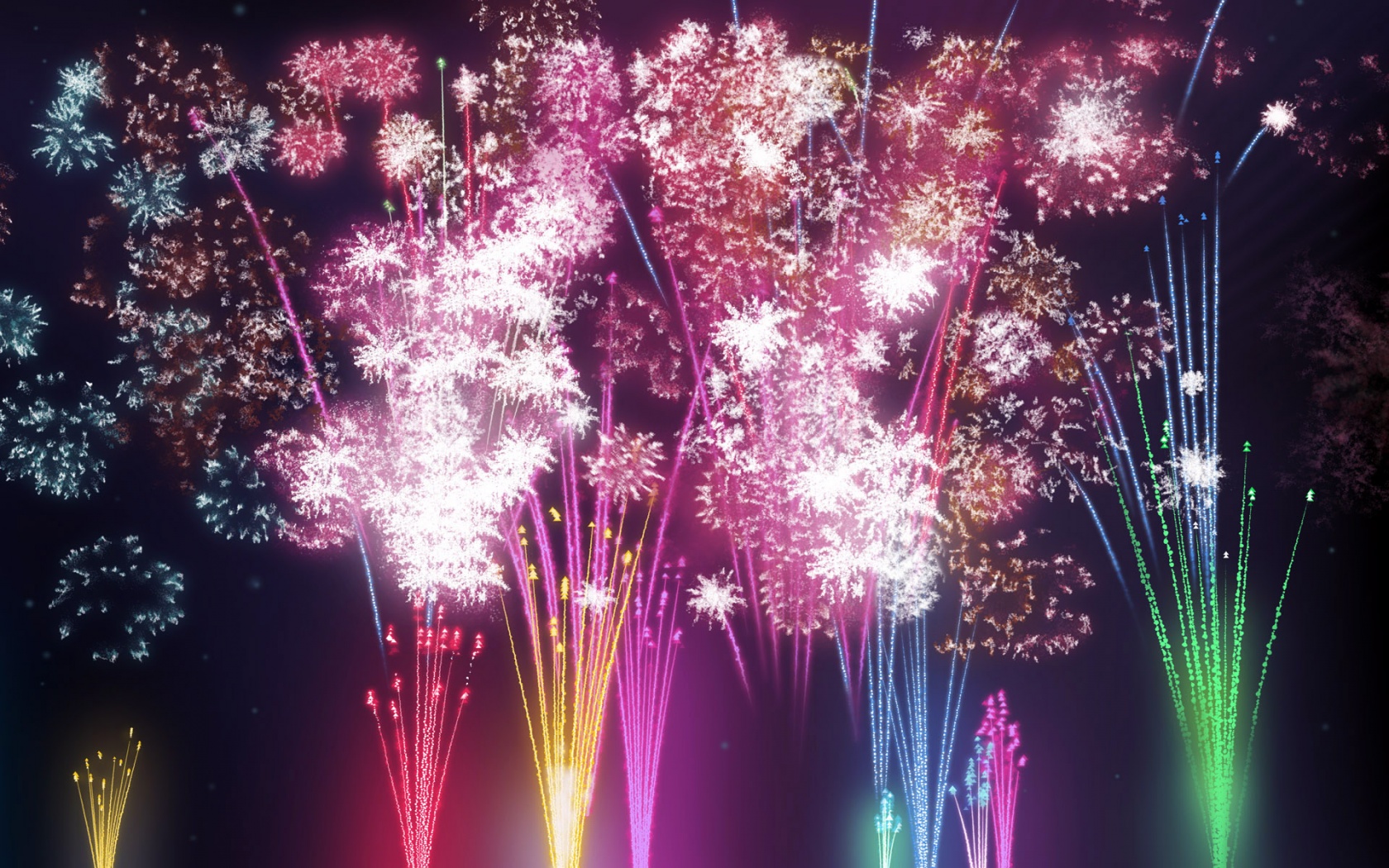 Happy New Year Fireworks Wallpaper