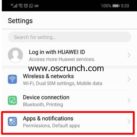 Apps & Notifications.