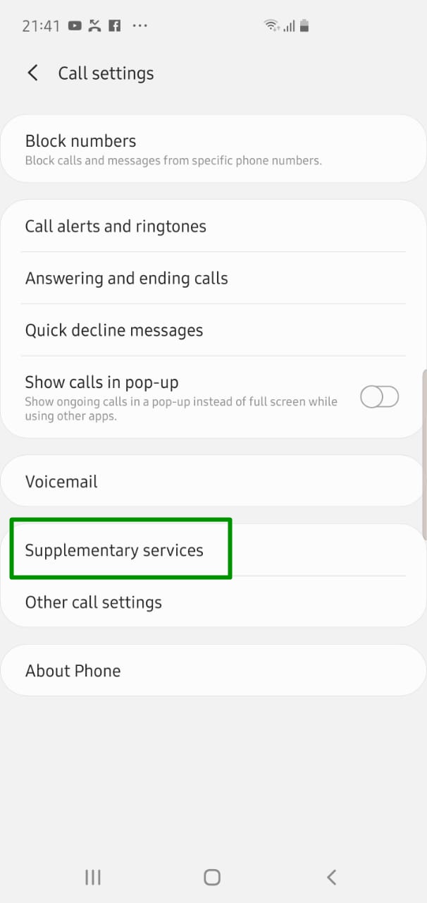enable or disable call forwarding galaxy s10 s10+ 1