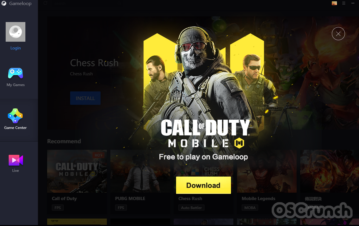 call of duty mobile for pc in gameloop
