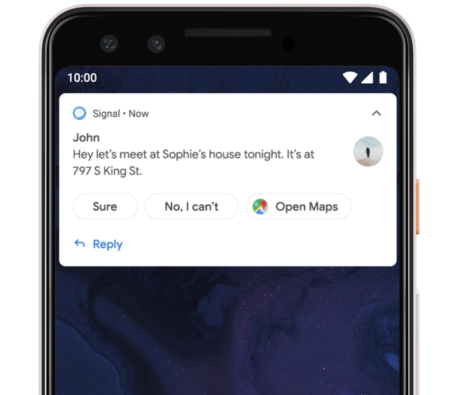 android q beta update rom smart reply