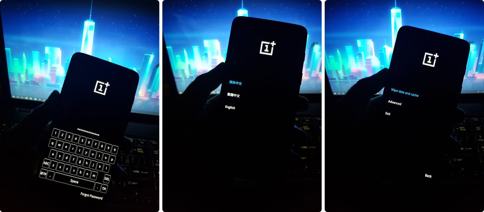 enter recovery on oneplus 7 pro homescreen