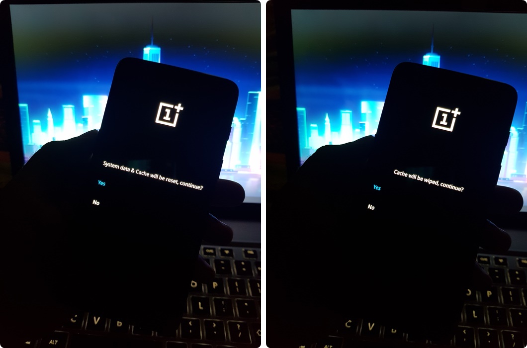 wipe system cache on oneplus 7 pro recovery