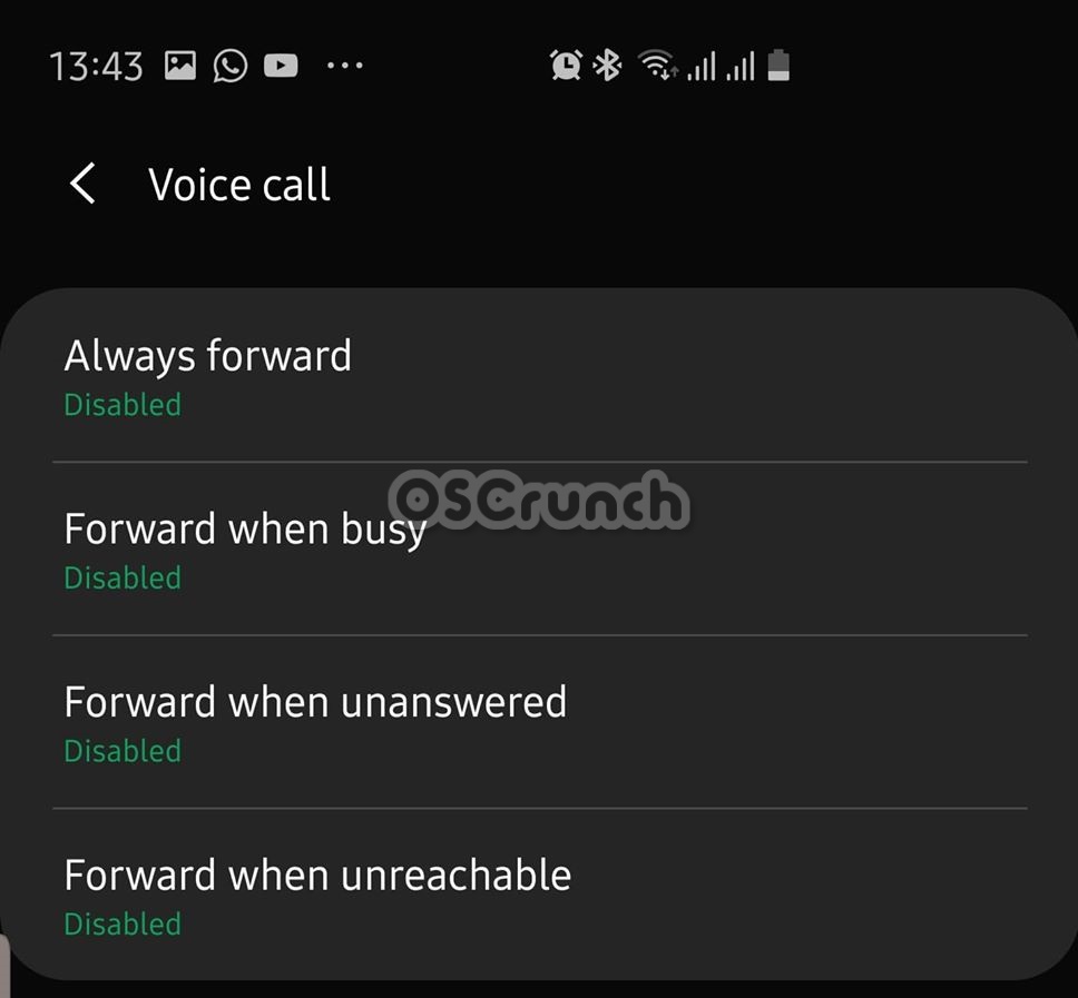 call forwarding on galaxy note 10